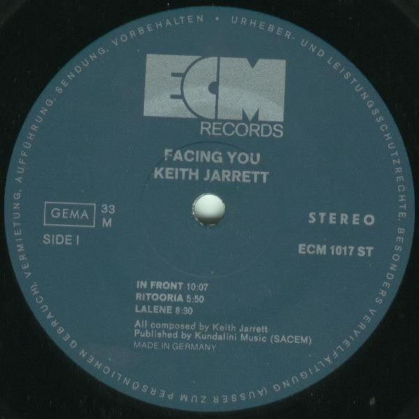 Keith Jarrett - Facing You (Vinyl, LP, Album)