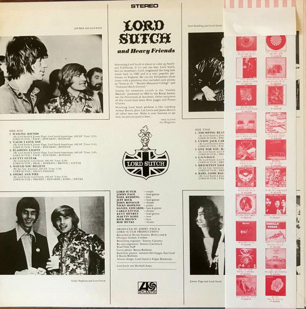 Lord Sutch And Heavy Friends - Lord Sutch And Heavy Friends (Vinyl, LP, Limited Edition, Reissue) Very Good Plus (VG+) / Very Good (VG)
