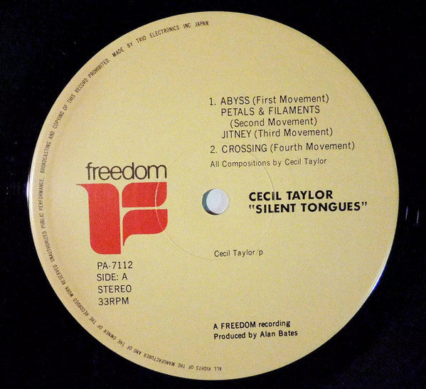 Cecil Taylor - Silent Tongues: Live At Montreux '74 (Vinyl, LP, Album, Stereo) Near Mint (NM or M-) / Very Good Plus (VG+)