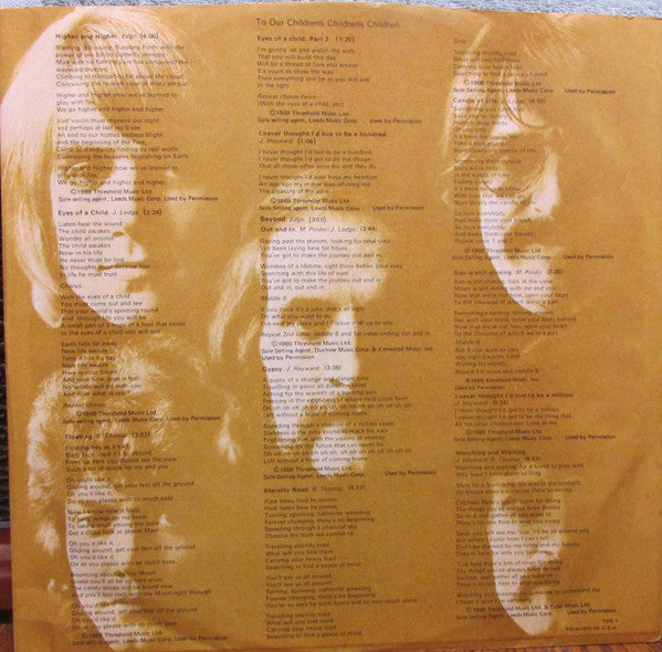 The Moody Blues - To Our Children's Children's Children (Vinyl, LP, Album, Repress) Very Good Plus (VG+) / Very Good (VG)