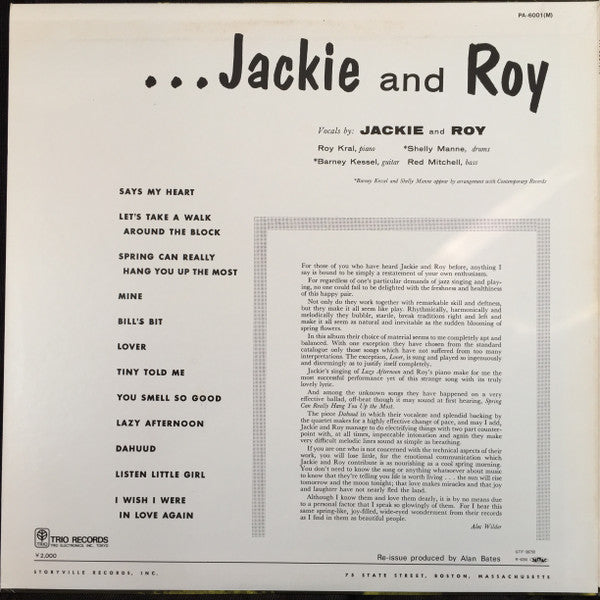 Jackie & Roy - Storyville Presents Jackie And Roy (Vinyl, LP, Reiss...