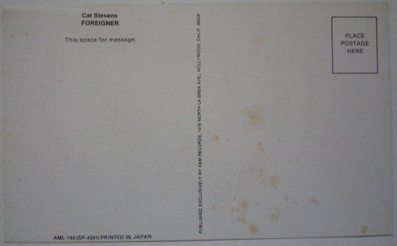 Cat Stevens - Foreigner = 異邦人 (Vinyl, LP, Album) Very Good Plus (VG+) / Very Good (VG)