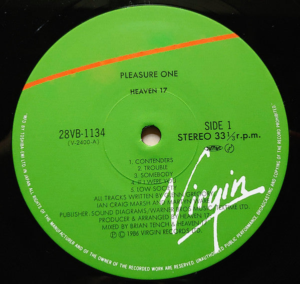 Heaven 17 - Pleasure One (Vinyl, LP, Album) Near Mint (NM or M-) / Very Good Plus (VG+)
