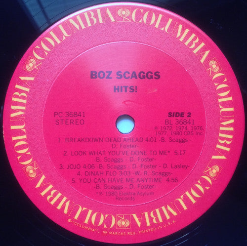 Boz Scaggs - Hits! (Vinyl, LP, Compilation) Very Good Plus (VG+) / Near Mint (NM or M-)