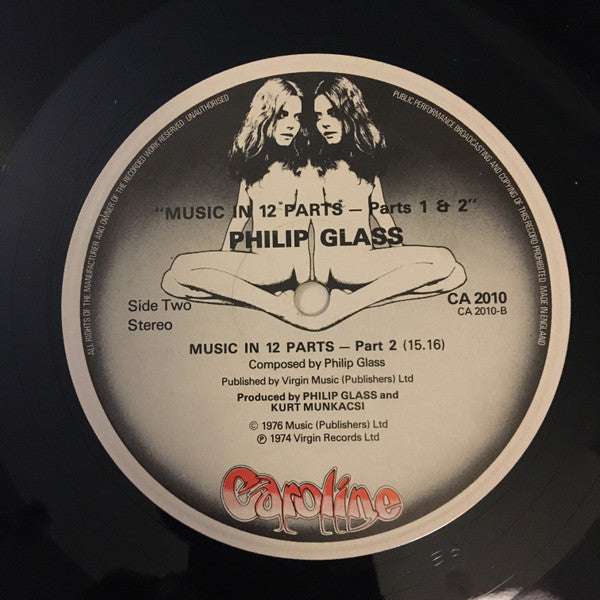 Philip Glass - Music In Twelve Parts - Parts 1 & 2 (Vinyl, LP, Stereo) Very Good Plus (VG+) / Very Good Plus (VG+)