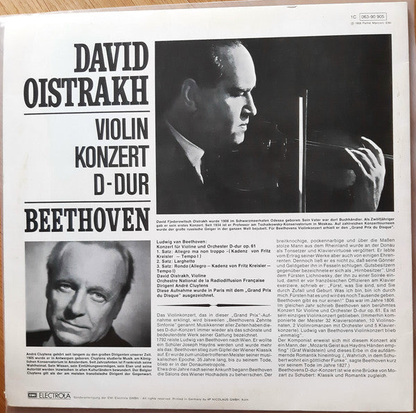 Ludwig van Beethoven - Violinkonzert D-Dur (Vinyl, LP, Stereo) Near Mint (NM or M-) / Very Good Plus (VG+)