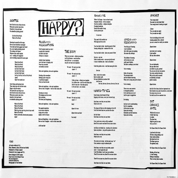 Public Image Limited - Happy? (Vinyl, LP, Album) Near Mint (NM or M-) / Very Good Plus (VG+)