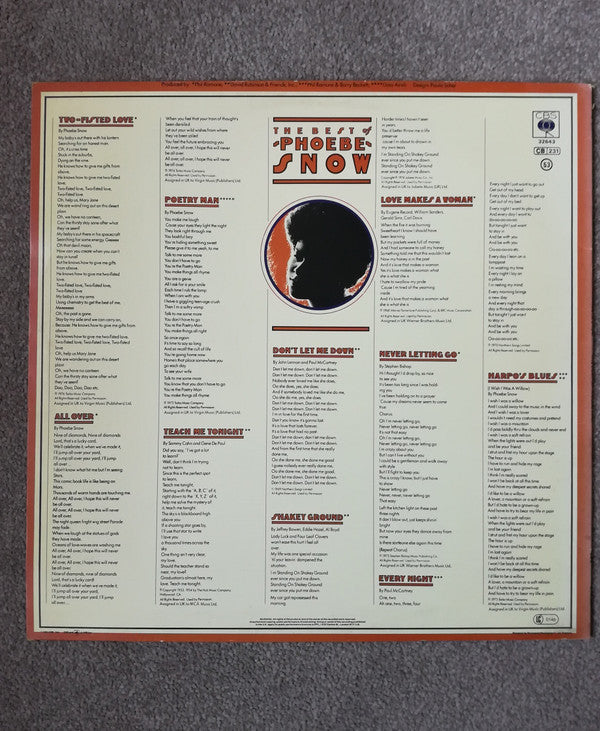 Phoebe Snow - The Best Of Phoebe Snow (Vinyl, LP, Compilation, Reissue) Very Good Plus (VG+) / Very Good (VG)