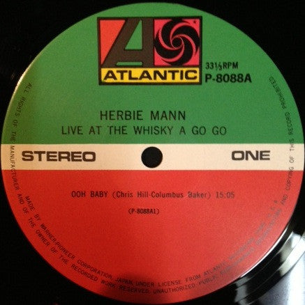 Herbie Mann - Live At The Whiskey A Go Go (Vinyl, LP, Album, Reissue) Very Good (VG) / Very Good (VG)