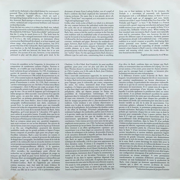 Johann Sebastian Bach - 6 Suites A Violoncello Solo Senza Basso (3xVinyl, Box Set, LP) Very Good (VG) / Very Good Plus (VG+)