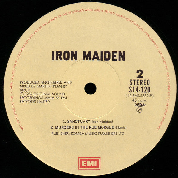 Iron Maiden - Running Free (Vinyl, 12", 45 RPM, EP) Near Mint (NM or M-) / Very Good Plus (VG+)