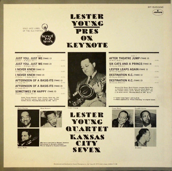 Lester Young - Pres On Keynote (Vinyl, LP, Compilation) Very Good Plus (VG+) / Very Good (VG)