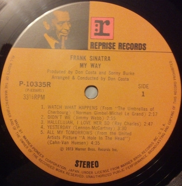 Frank Sinatra - My Way (Vinyl, LP, Album, Reissue, Stereo) Very Good Plus (VG+) / Very Good (VG)