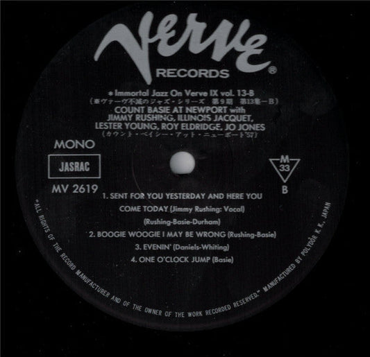 Count Basie - At Newport (Vinyl, LP, Album, Reissue, Mono) Very Good Plus (VG+) / Very Good Plus (VG+)