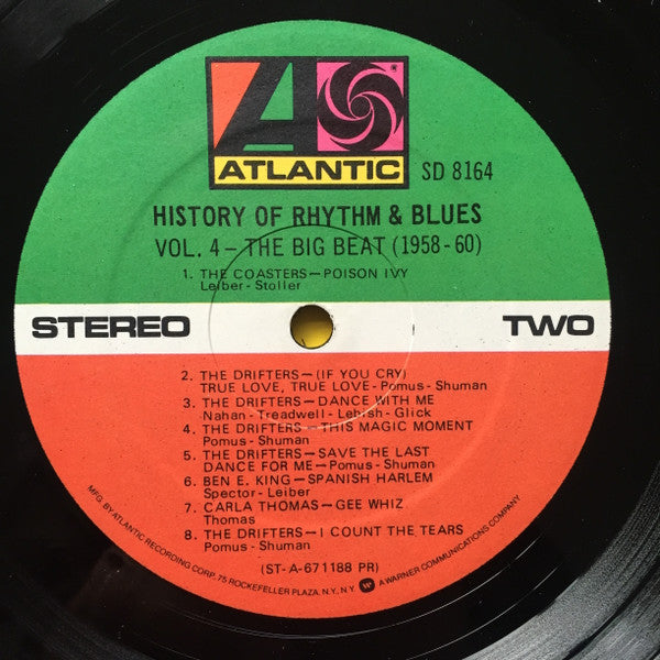 Various - History Of Rhythm & Blues Volume 4: The Big Beat 1958-60 (Vinyl, LP, Compilation, Reissue, Stereo) Very Good (VG) / Very Good (VG)