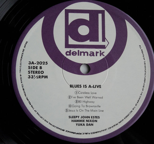 Sleepy John Estes - Blues Is A-Live (Vinyl, LP, Album) Very Good Plus (VG+) / Very Good Plus (VG+)