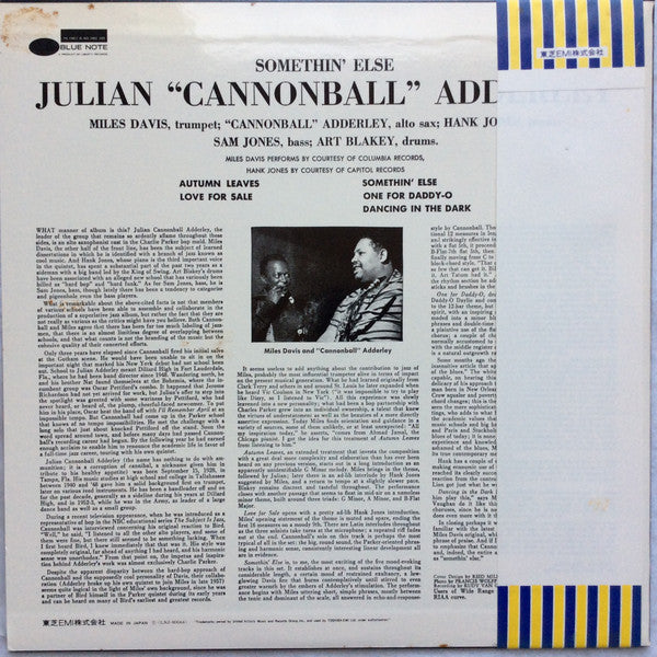 Cannonball Adderley - Somethin' Else (Vinyl, LP, Album, Stereo, Rei...