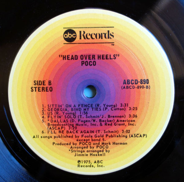 Poco (3) - Head Over Heels (Vinyl, LP, Album, Stereo) Good Plus (G+) / Very Good (VG)