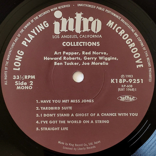 Red Norvo - Collections (Vinyl, LP, Album, Reissue, Mono) Very Good Plus (VG+) / Very Good Plus (VG+)