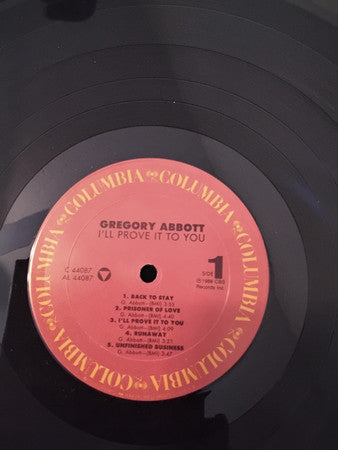Gregory Abbott - I'll Prove It To You (Vinyl, LP, Album) Very Good Plus (VG+) / Good Plus (G+)