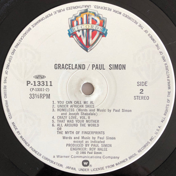 Paul Simon - Graceland (Vinyl, LP, Album) Very Good Plus (VG+) / Very Good Plus (VG+)