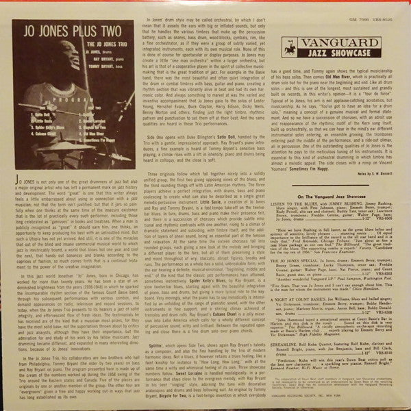 The Jo Jones Trio - Jo Jones Plus Two (Vinyl, LP, Limited Edition, Reissue, Mono) Very Good Plus (VG+) / Very Good Plus (VG+)