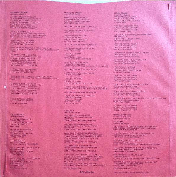 The Beatles - 1962-1966 (Vinyl, LP, Compilation, Reissue)
