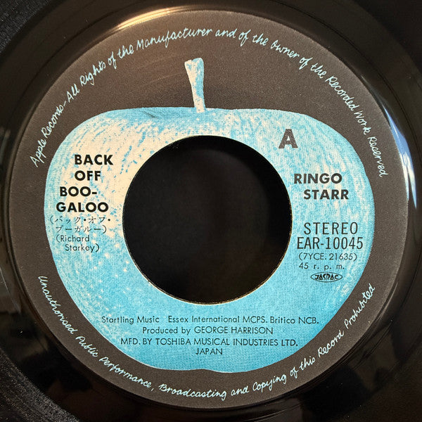 Ringo Starr - Back Off Boogaloo / Blindman (Vinyl, 7", Single, Stereo) Very Good Plus (VG+) / Very Good Plus (VG+)