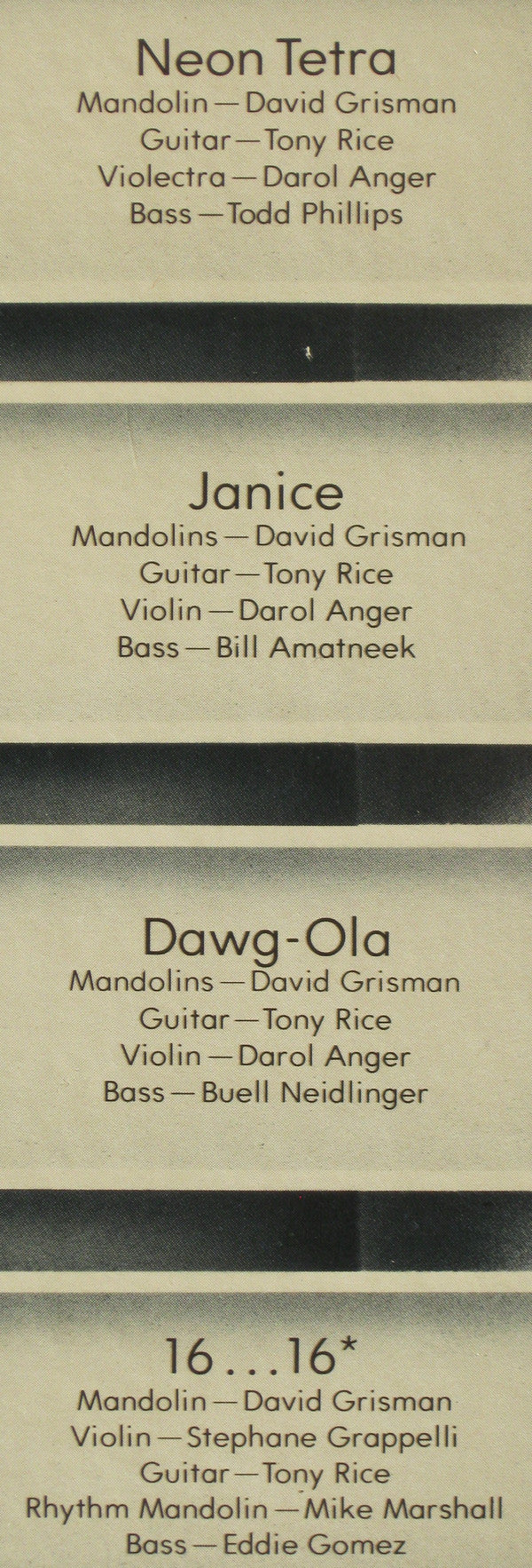 David Grisman - Hot Dawg (Vinyl, LP, Album, Stereo) Very Good Plus (VG+) / Very Good Plus (VG+)