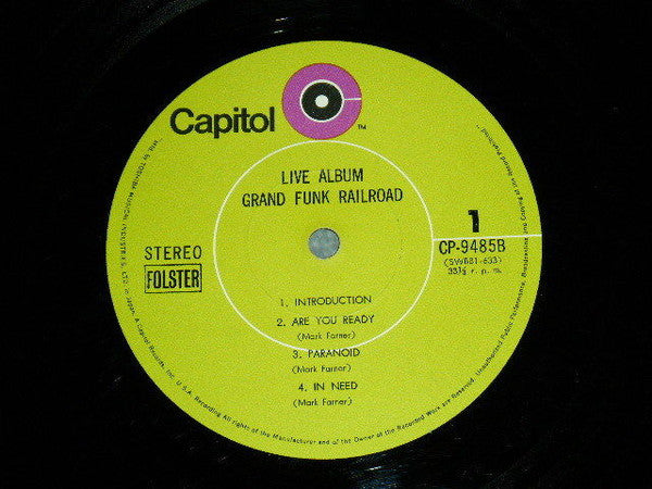 Grand Funk Railroad - Live Album (Vinyl, LP, Album, Stereo)