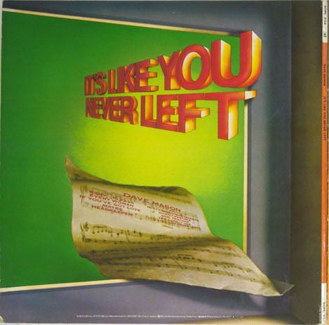 Dave Mason - It's Like You Never Left (Vinyl, LP, Album) Very Good Plus (VG+) / Good (G)