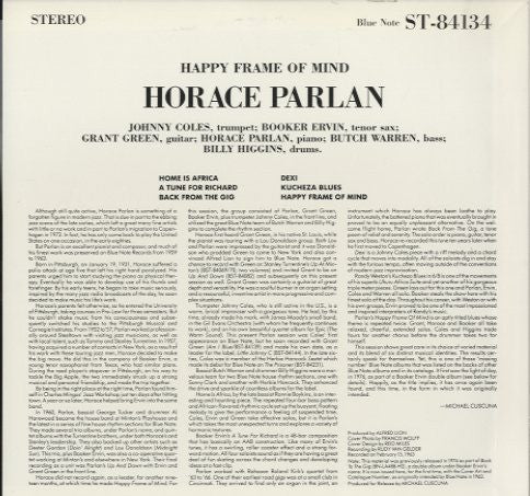 Horace Parlan - Happy Frame Of Mind (Vinyl, LP, Album, Limited Edition, Reissue, Stereo) Near Mint (NM or M-) / Near Mint (NM or M-)