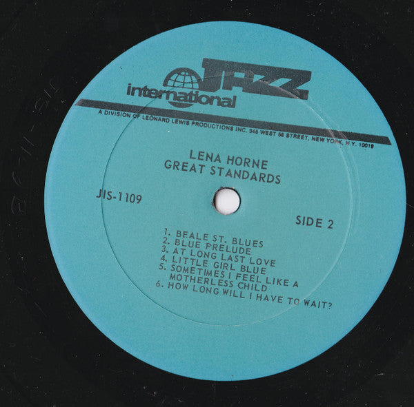Lena Horne - Great Standards (Vinyl, LP, Stereo) Good Plus (G+) / Good (G)