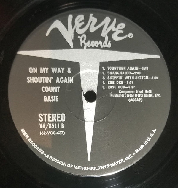 Count Basie Orchestra - On My Way & Shoutin' Again! (Vinyl, LP, Album, Stereo) Very Good Plus (VG+) / Good Plus (G+)