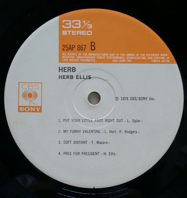 Herb Ellis - Herb (Vinyl, LP, Album) Very Good Plus (VG+) / Very Good Plus (VG+)