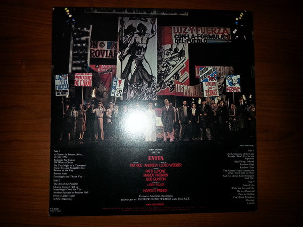 Andrew Lloyd Webber And Tim Rice - Evita (2xVinyl, LP, Album, Reissue) Very Good Plus (VG+) / Very Good (VG)