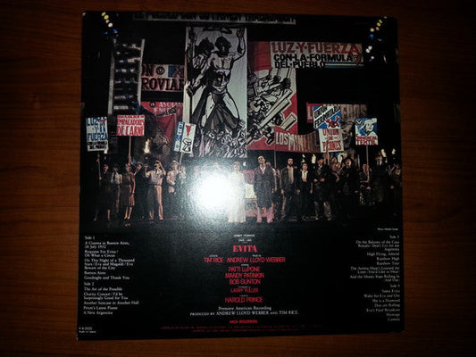 Andrew Lloyd Webber And Tim Rice - Evita (2xVinyl, LP, Album, Reissue) Very Good Plus (VG+) / Very Good (VG)