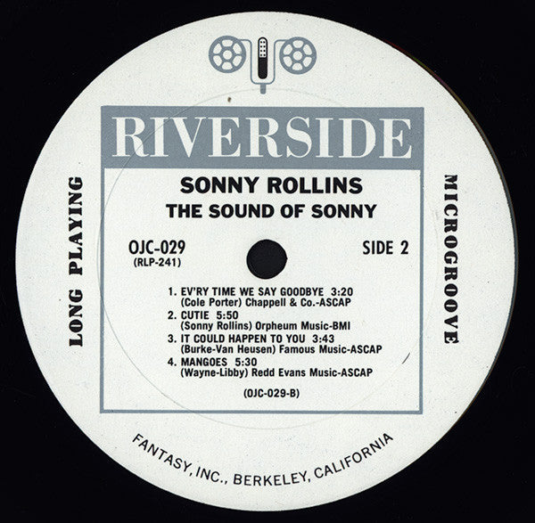 Sonny Rollins - The Sound Of Sonny (Vinyl, LP, Album, Reissue, Mono)