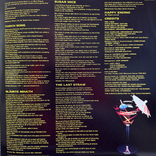 Marillion - Clutching At Straws = 旅路の果て (Vinyl, LP, Album, Promo, Stereo) Near Mint (NM or M-) / Near Mint (NM or M-)