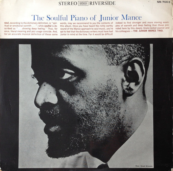 Junior Mance - The Soulful Piano Of Junior Mance = ソウルフル・ピアノ (Vinyl...