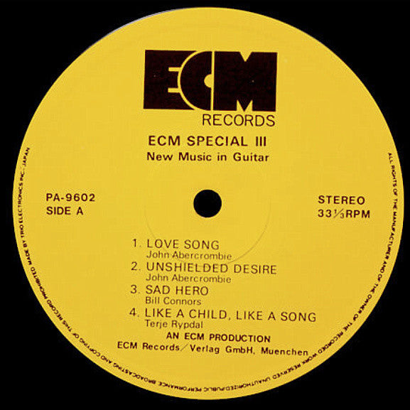 Various - ECM Special III (New Music In Guitar) (Vinyl, LP, Compilation, Stereo) Near Mint (NM or M-) / Very Good (VG)