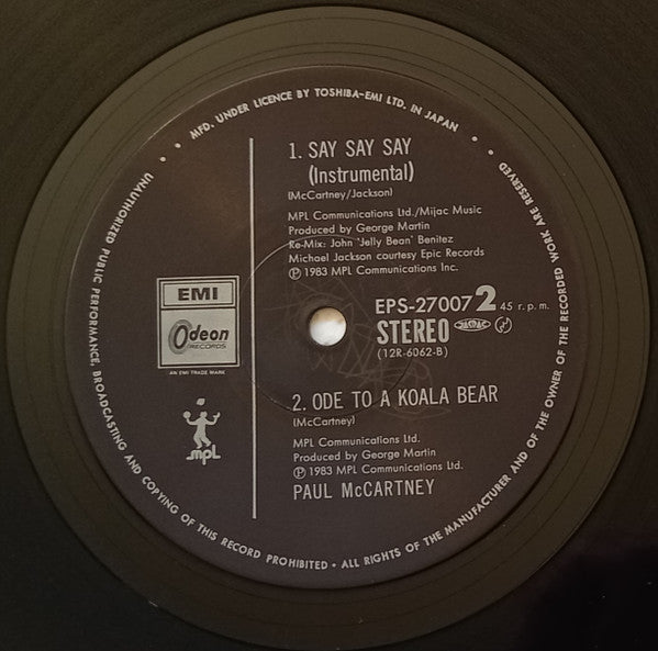 Paul McCartney - Say Say Say (Vinyl, 12", 45 RPM, Maxi-Single)