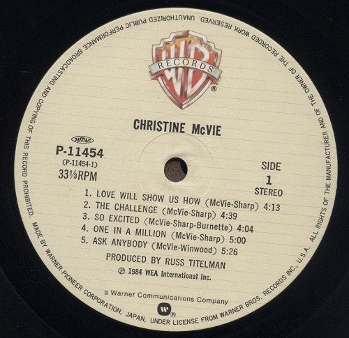 Christine McVie - Christine McVie (Vinyl, LP, Album, Stereo)