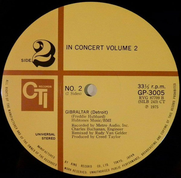 Herbie Hancock - In Concert, Volume 2 (Vinyl, LP, Album)