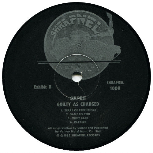 Culprit - Guilty As Charged (Vinyl, LP, Album) Very Good Plus (VG+) / Very Good (VG)
