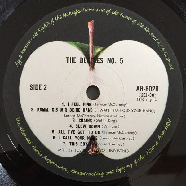 The Beatles - Beatles No. 5 (Vinyl, LP, Compilation, Reissue, Mono)