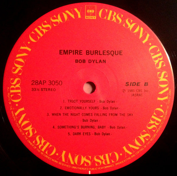 Bob Dylan - Empire Burlesque (Vinyl, LP, Album)