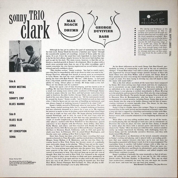 Sonny Clark Trio - Sonny Clark Trio (Vinyl, LP, Album, Reissue, Stereo) Very Good Plus (VG+) / Good Plus (G+)