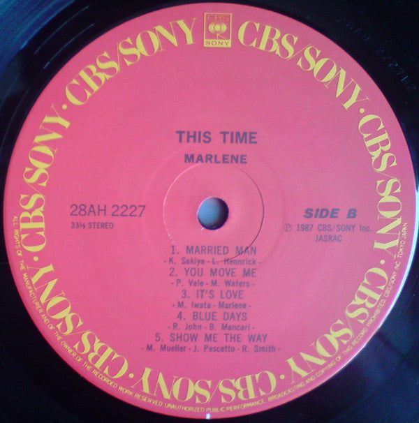 Marlene (16) - This Time (Vinyl, LP, Album, Stereo)