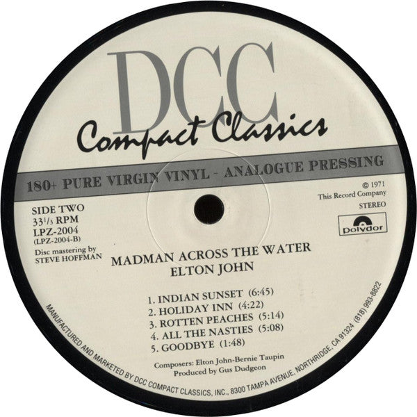 Elton John - Madman Across The Water (Vinyl, LP, Album, Numbered, Reissue, Stereo) Mint (M) / Mint (M)